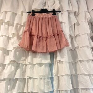 Size 2/XS flowy pink summer mini skirt